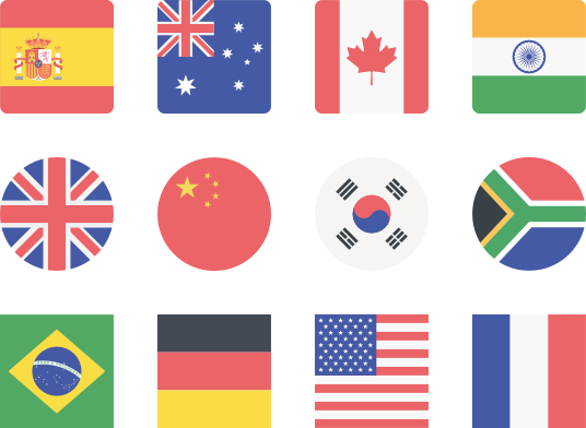 circular country flags